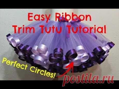 HOW TO: Make a Ribbon Trim Tutu with Perfect Circles by Just Add A Bow