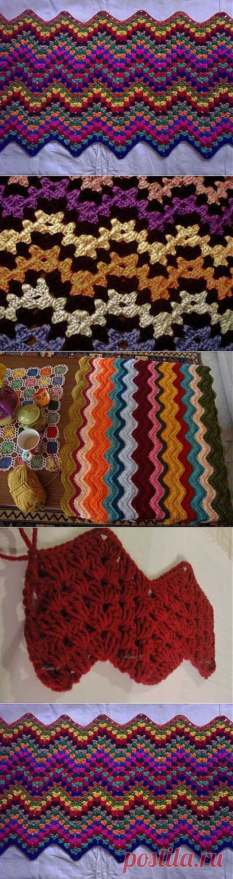 How to crochet granny ripple. Пульсация..