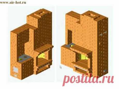 Печи камины из кирпича: чертежи и порядовка