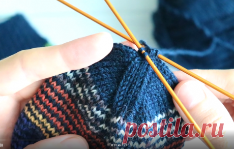 Как делаю убавки в конце вязания носков - поиск Яндекса по видео