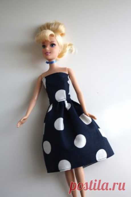 Одежда для кукол своими руками. Мастер-класс: платье для Барби. Как сшить платье для куклы