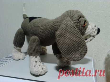 Собака Бигль, ч.2. Dog Beagle, р.2.  Amigurumi dog. Амигуруми собака.