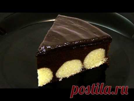 Шоколадный пирог с творожными шариками - YouTube
