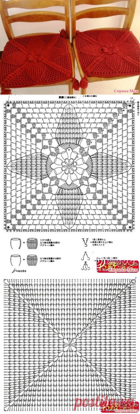 Сидения на стул крючком. - Вязание - Страна Мам