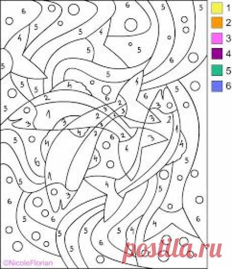 (690) Free Coloring Pages: COLOR BY NUMBER * Coloring pages | TREBALLS ART