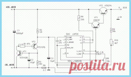 Схема на lm723