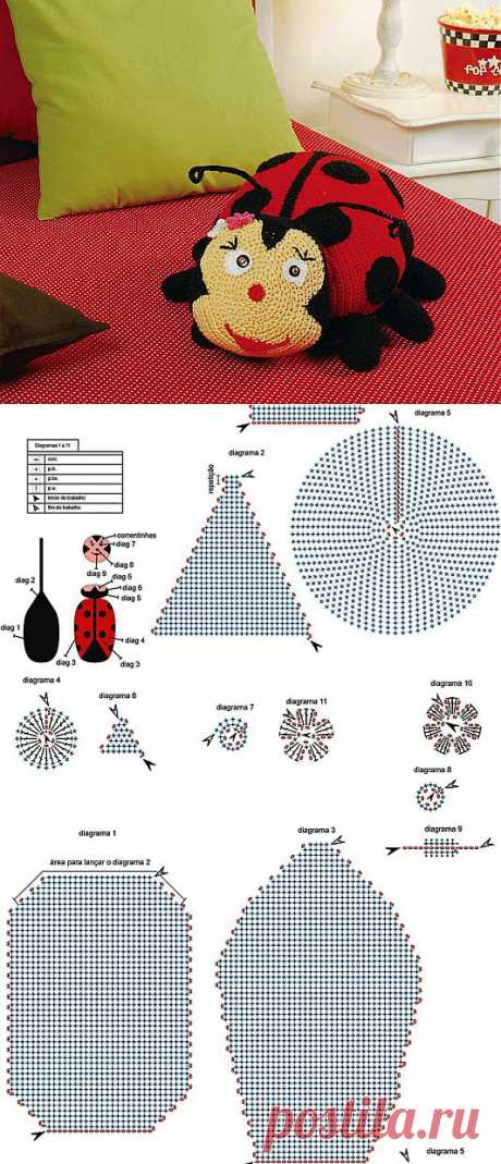 Божья коровка крючком.
