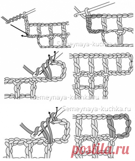 Филейное вязание ПРАВИЛА + 63 схемы и фото. | Семейная Кучка
