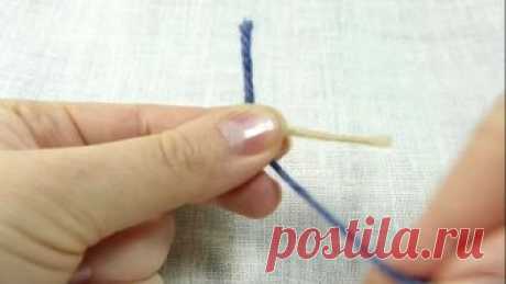 Аккуратная связка-узел нитей при вязании