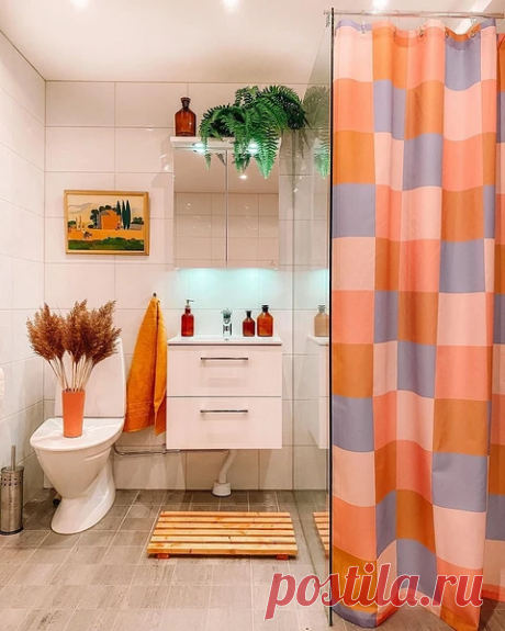 7 ванных комнат со стильной шторкой для душа (это возможно!) | ИДЕИ ВАШЕГО ДОМА | Яндекс Дзен