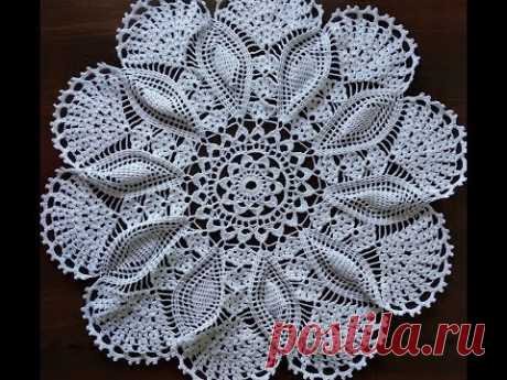 Большая салфетка крючком ч.2/ Large crochet napkin part 2