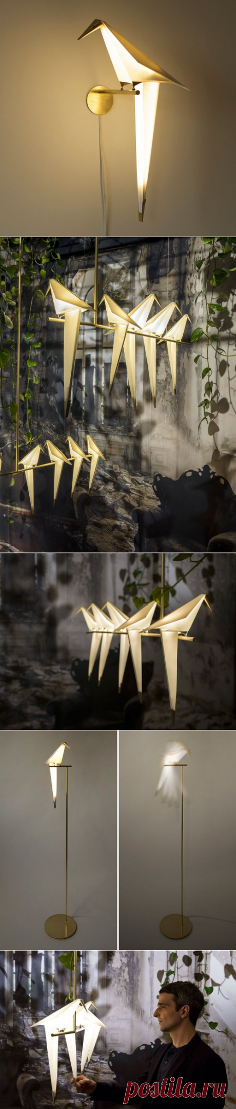 Лампы-птицы в виде оригами от Умута Ямаджа (5 фото)