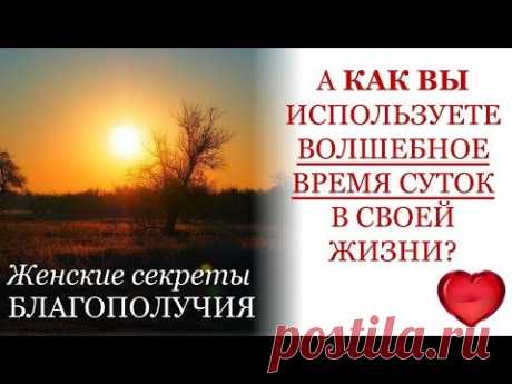 Женские секреты благополучия: Самое продуктивное время суток. Используем энергию по максимуму.