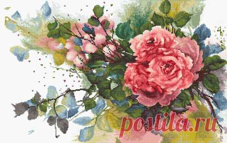 Акварельные розы, весенние букеты, уголок Франции - новинки Luca-S - Блог интернет-магазина "Мир Вышивки"