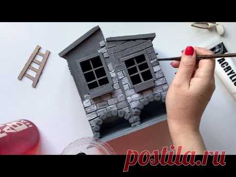 DIY Beautiful miniature cardboard house  👉 for tea bags