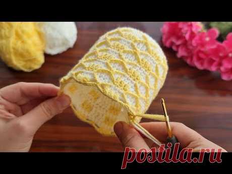 Wow! super idea how to make eye catching crochet box crochet basket pattern  ✔ Tığ işi kutu yapımı.