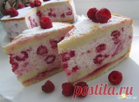 Творожно-малиновый торт &quot;Малиновый рай&quot; - Рецепт с пошаговыми фотографиями - Ням.ру