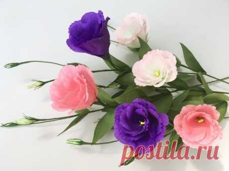 ABC TV | How To Make Lisianthus Paper Flowers From Crepe Paper - Craft Tutorial