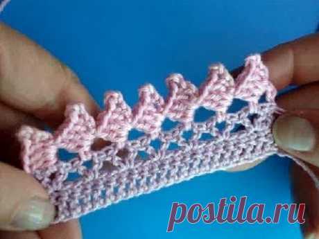 Вязание крючком Урок 266 - Кайма - 7 Crochet border edging