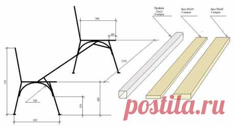 Скамейка из металла своими руками: Фото
