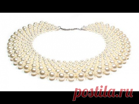 DIY: beaded collar / Воротник из бисера своими руками - YouTube