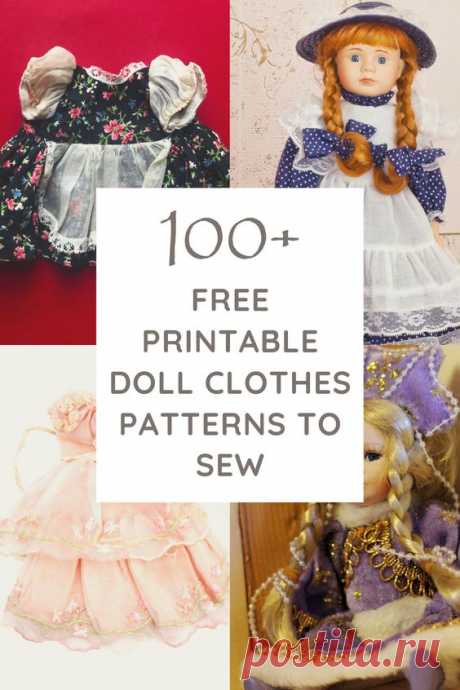 100+ Free Printable DIY Doll Clothes Patterns To Sew Now