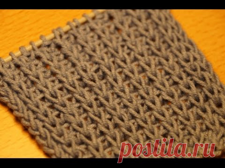 Вязание спицами для начинающих. Английская резинка  ////  Knitting for beginners. British gum