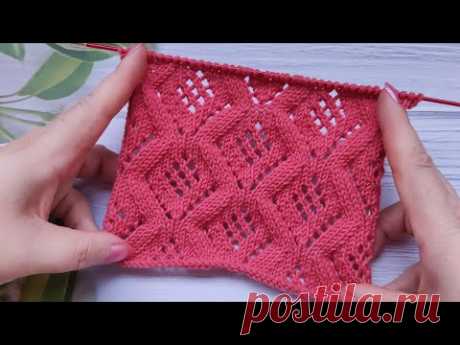 Lace Diamond Stitch | Ajour-Rautenmuster stricken | Punto Rombi ai ferri | Point de Losanges Ajourés