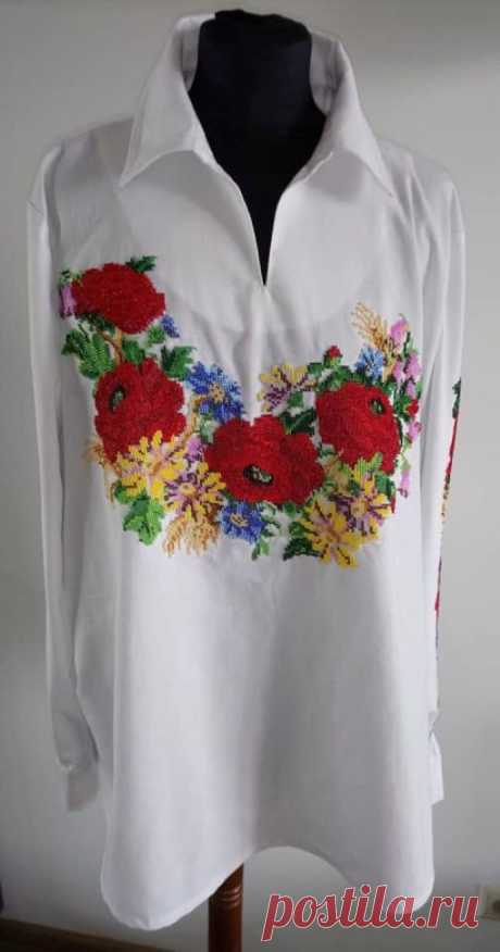 Embroidered smock womanish by Anelja on Zibbet