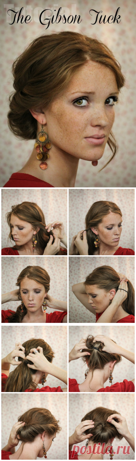 The Freckled Fox: Hair Tutorial// The Gibson Tuck