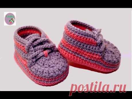 DIY baby booties Crochet //Vasilisa