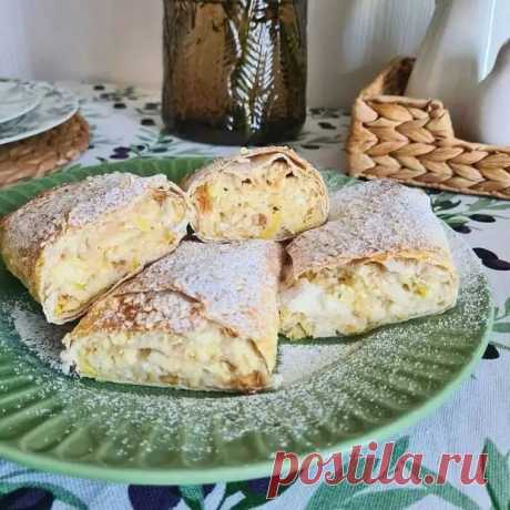 Штрудель из лаваша⁠⁠ - Будет вкусно - 15 декабря - 43091560118 - Медиаплатформа МирТесен