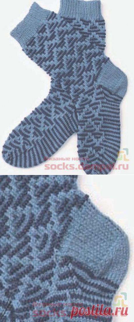 Вязаные носки с текстурным рисунком | ВЯЗАНЫЕ НОСКИ