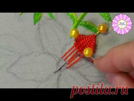 Как вышить цветы лилии | 3D вышивка