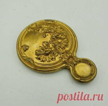Vintage Brass Miniature Hand/Purse Mirror | eBay