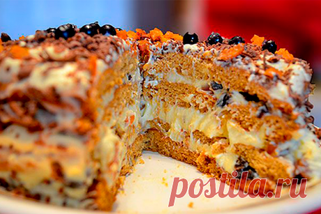 Шикарный домашний торт «Трухлявый пень». из самых простых продуктов!