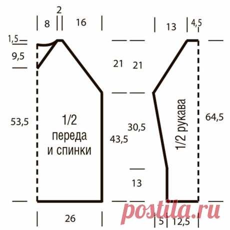 Пуловер с большими ажурными ромбами спицами – 4 схемы с описанием в нежных оттенках - Пошивчик одежды