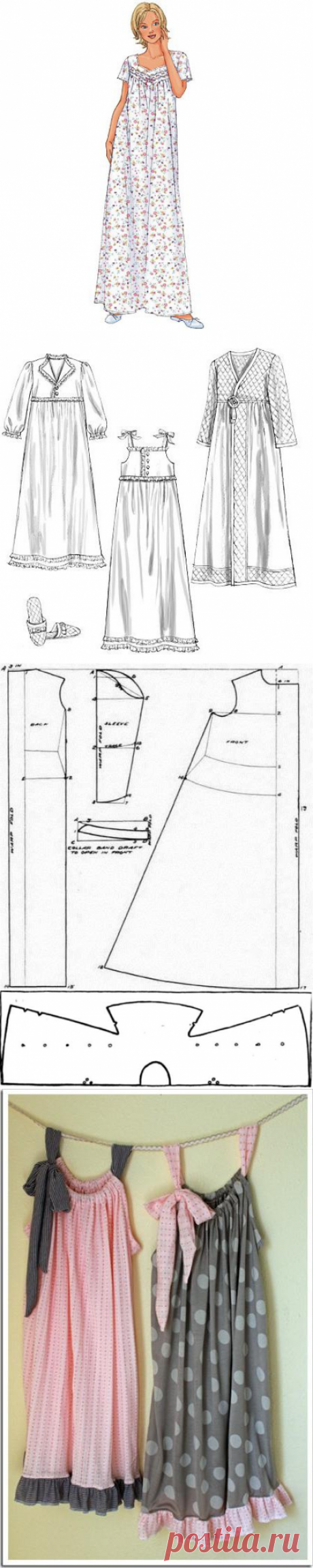 Выкройки ночных сорочек для женщин :: SYL.ru