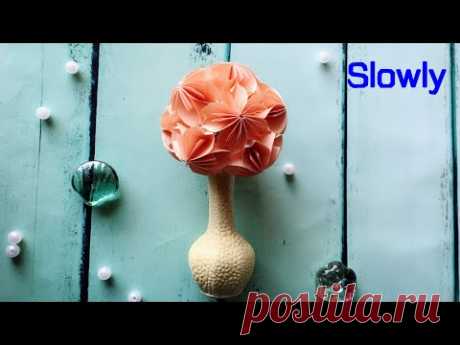 ABC TV | How To Make Origami Paper Flower With Shape Punch (Slowly) - Craft Tutorial