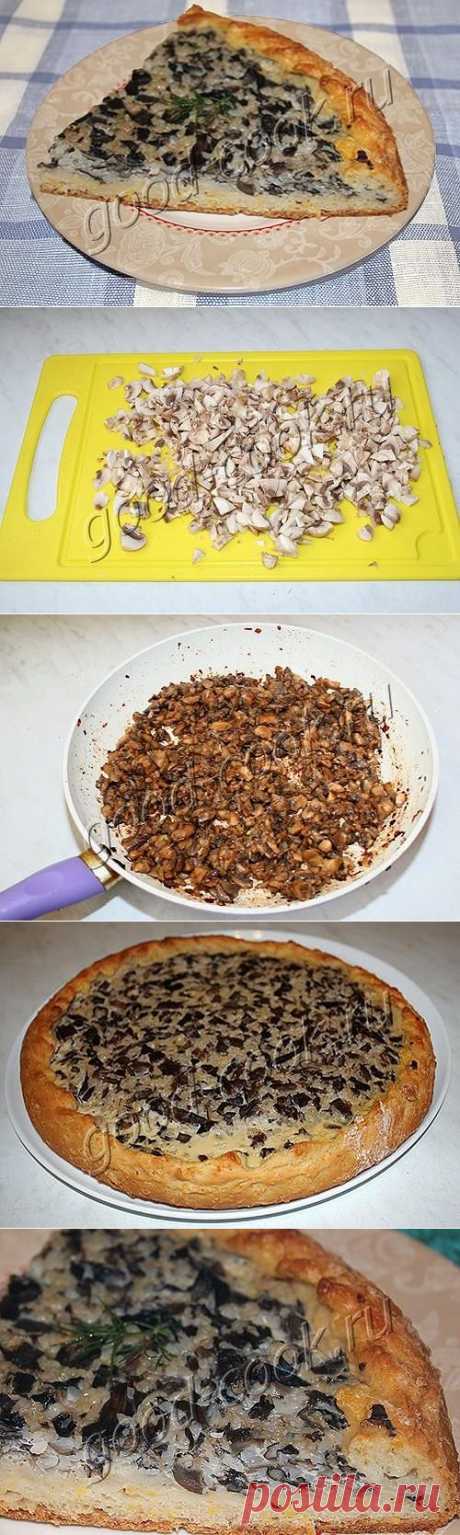 Хорошая кухня - пирог с грибами и рисом. Кулинарная книга рецептов. Салаты, выпечка.