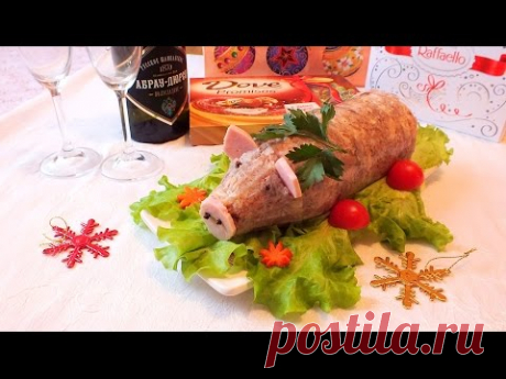 Вкусный холодец из свиной рульки и курицы студень свиной  рецепт