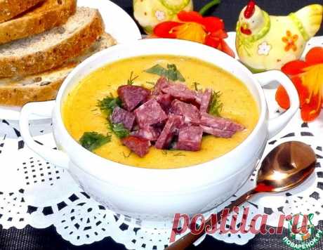 Чечевичный крем-суп с колбасой – кулинарный рецепт