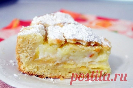 Яблочный пирог с кремом - Простые рецепты Овкусе.ру