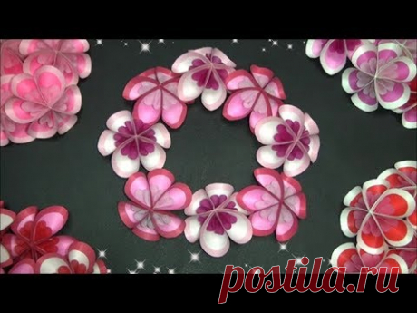 【DIY】簡単！華やかでかわいいペーパーフラワーの作り方　Easy! How to make a gorgeous and cute paper flower