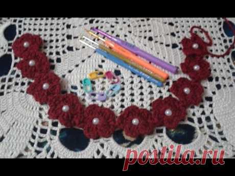 Crochet Floral Cord / Tutorial / Five Petal Flower Cord