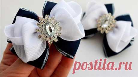 Они привели меня в восторг! Такие нежные! 🌷 Бантики.МК/DIY. DIY Hair Bow.Beautiful Ribbon Bow.