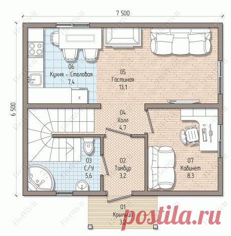 Хотвелл. Дом из СИП панелей в д. Борисова Грива, Всеволожский район