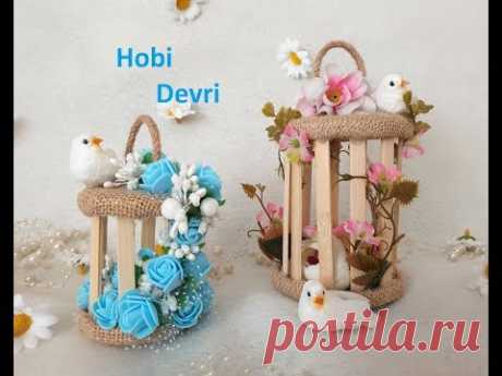 DIY Flower BirdCage With Jar Lid,Wedding Favors,Home Decor, Kavanoz Kapakları İle Çiçek Kafesi