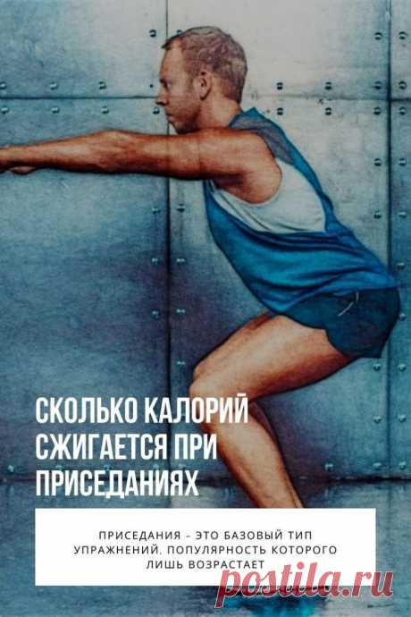 Калории при приседаниях. Приседания – это базовый тип упражнений, популярность которого лишь возрастает. С его помощью прорабатывают мышцы ног, бедер и ягодиц.

Как и любая физическая нагрузка, приседания являются отличным способом сжигания калорий. Этот показатель зависит от разных факторов, ключевым из которых является техника выполнения. Помимо него, на результат влияет вес, возраст, интенсивность занятий и тип упражнения.