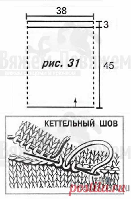 Коралловый снуд спицами